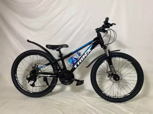 Велосипед подростковый спортивный Trinx K014, 24д черно-синий